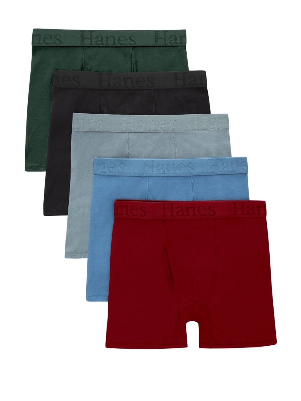 2/25 NWT Hanes Supersoft Boxer Briefs 5 Pack Multi Color Size Boys Medium (8-10)